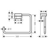 HANSGROHE Anneau Porte serviette AddStoris