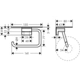 HANSGROHE Porte papier WC avec tablette AddStoris