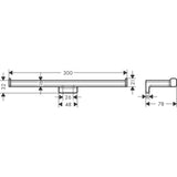 HANSGROHE Porte serviette double 300mm AddStoris
