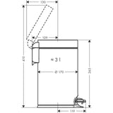 HANSGROHE Poubelle à pédale 3L AddStoris 41775670