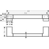 HANSGROHE Poignée appui 348mm AddStoris