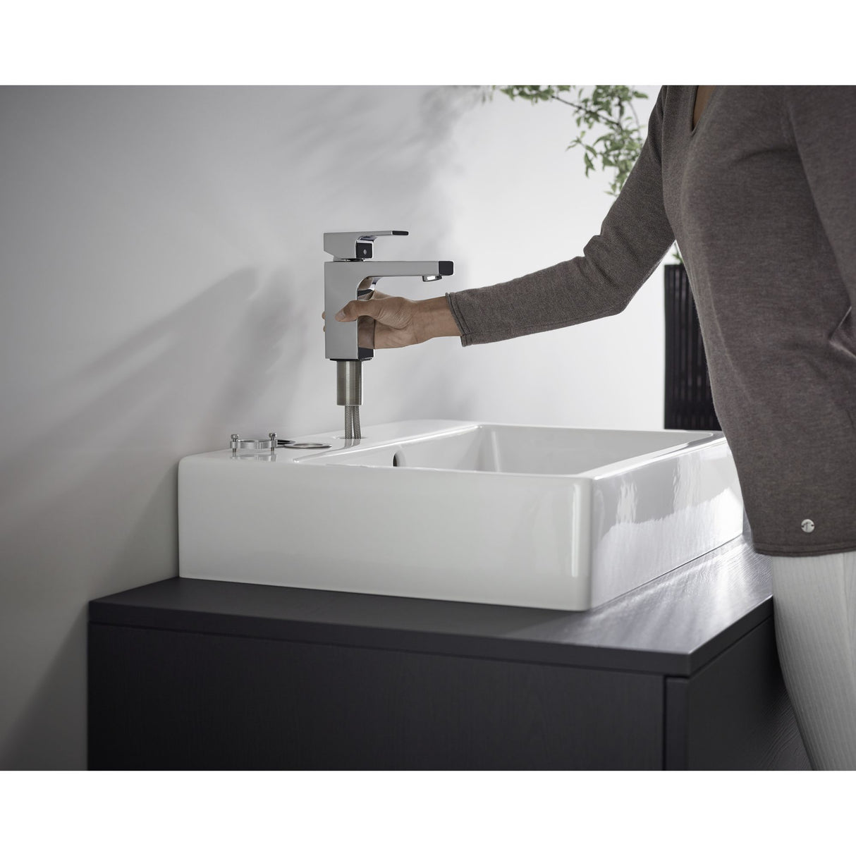 HANSGROHE Mitigeur de lavabo 100 Vernis Shape avec tirette et vidage 71568000