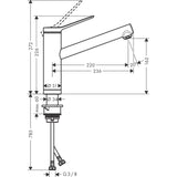 HANSGROHE Mitigeur de cuisine 160 1 jet Zesis M33 installation devant une fenêtre