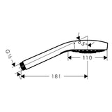 HANSGROHE Douchette à main 110 3 jets MySelect S Vario EcoSmart 26643400