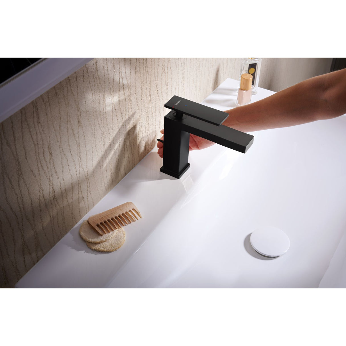 HANSGROHE Mitigeur de lavabo 110 Tecturis E Coolstart avec tirette et vidage