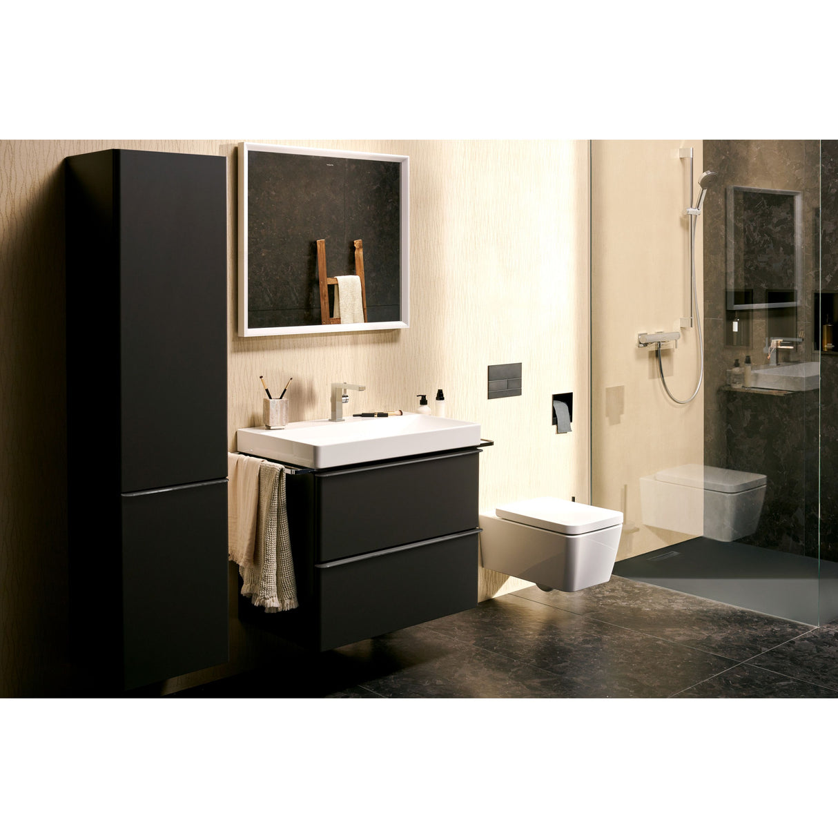 HANSGROHE Mitigeur de lavabo 110 Tecturis E Fine Coolstart avec vidage push-open