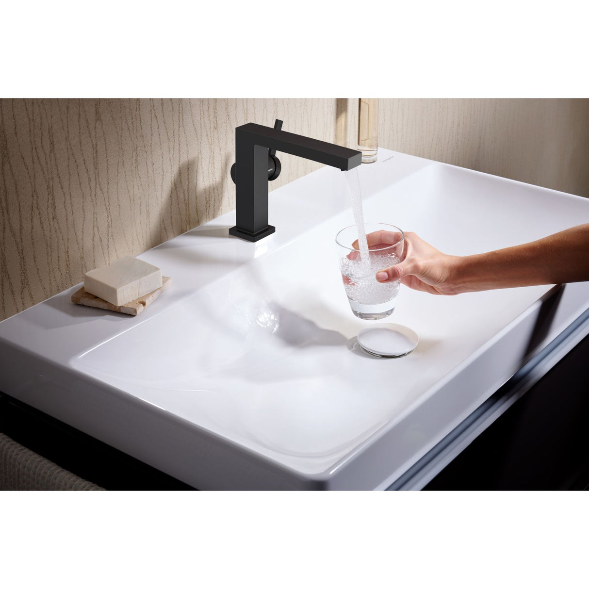HANSGROHE Mitigeur de lavabo 110 Tecturis E Fine Coolstart avec vidage push-open