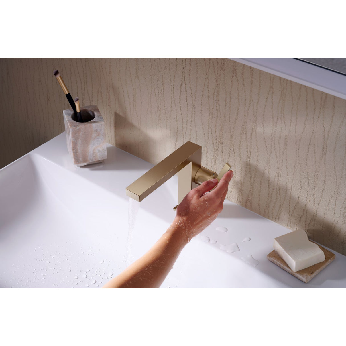 HANSGROHE Mitigeur de lavabo 110 Tecturis E Fine Coolstart avec vidage push-open