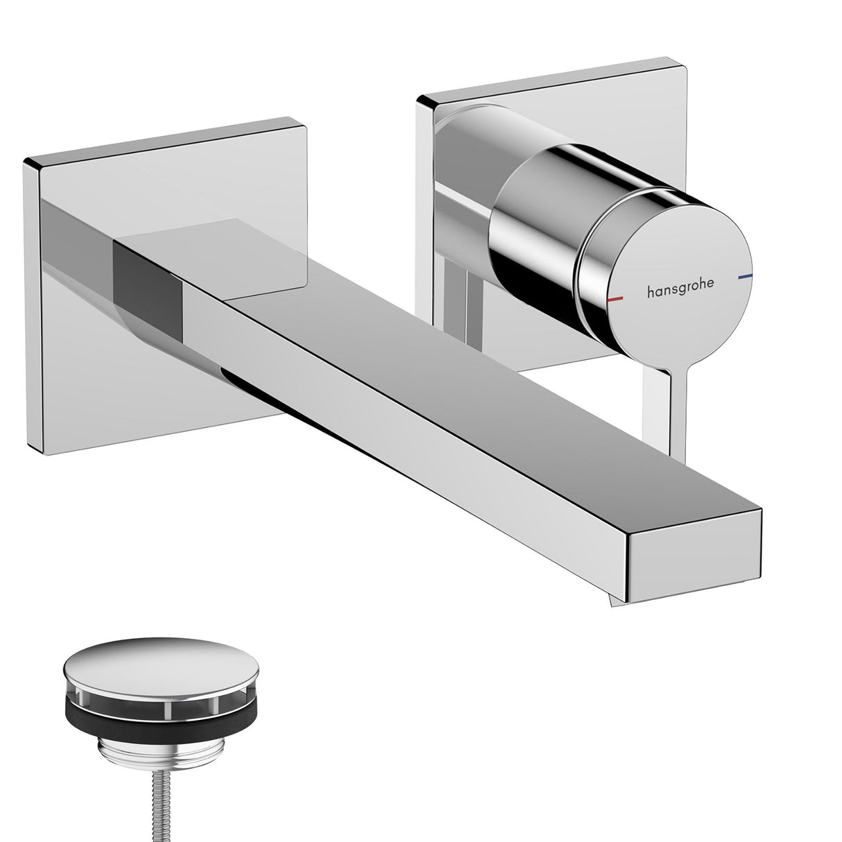 HANSGROHE Mitigeur de lavabo Tecturis E mural bec avec vidage écoulement libre