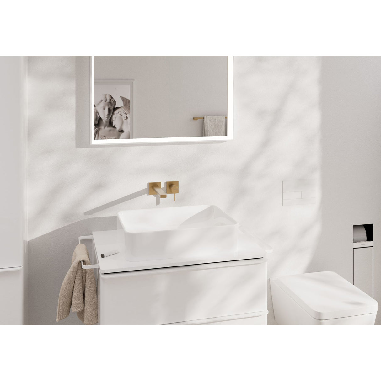 HANSGROHE Mitigeur de lavabo Tecturis E mural bec avec vidage écoulement libre