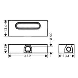 HANSGROHE Corps encastrement Ubox Universal pour caniveau linéaire 01001180