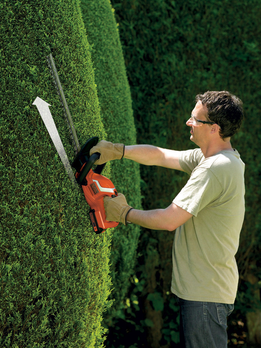 BLACK+DECKER Taille-haies sans fil 45cm 18V 2Ah avec garde transparente GTC1845L20-QW