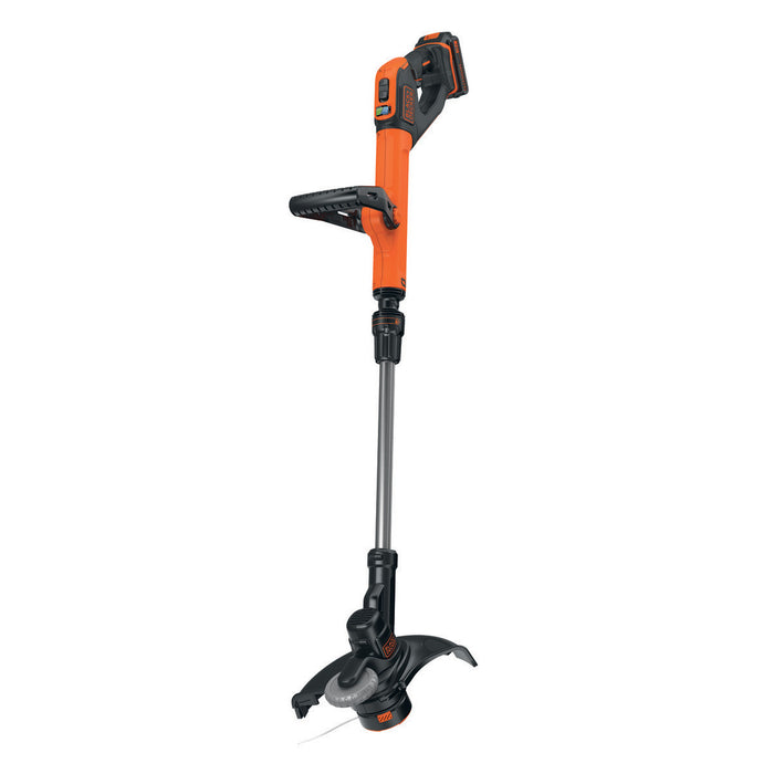 Coupe-bordures sans fil - 28 cm - 18 V - 1 batterie 2Ah - Vitesse variable Eco-Turbo - Tête 180° et roue dresse-bordures BLACK+DECKER STC1820PC-QW