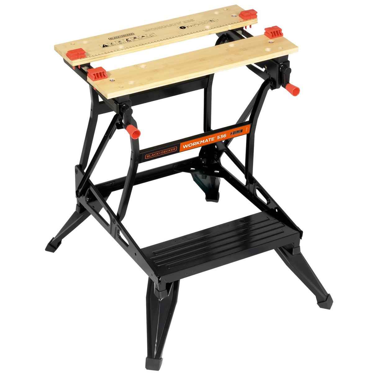 Etabli-étau pliable grand format - Plan de travail : 610 x 384 mm - 2 hauteurs - Charges maximales : 160 kg BLACK+DECKER WM536-XJ