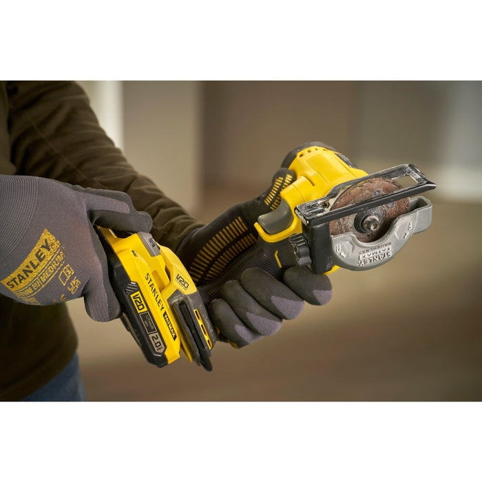 STANLEY FATMAX V20 Mini-Scie Circulaire 75 mm Brushless 18V Sans Batterie SFMCM300B-XJ