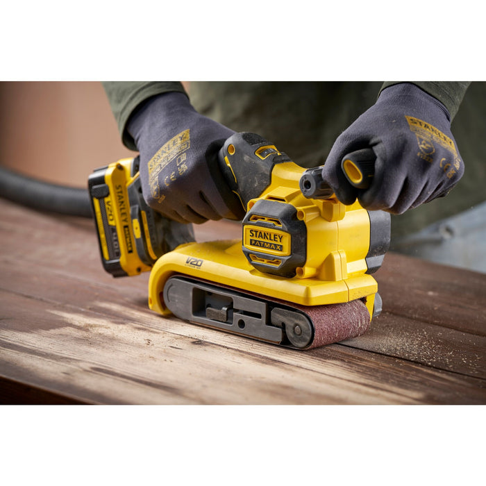 STANLEY FATMAX V20 Ponceuse à Bande 18V Brushless Sans Batterie SFMCW223B-XJ