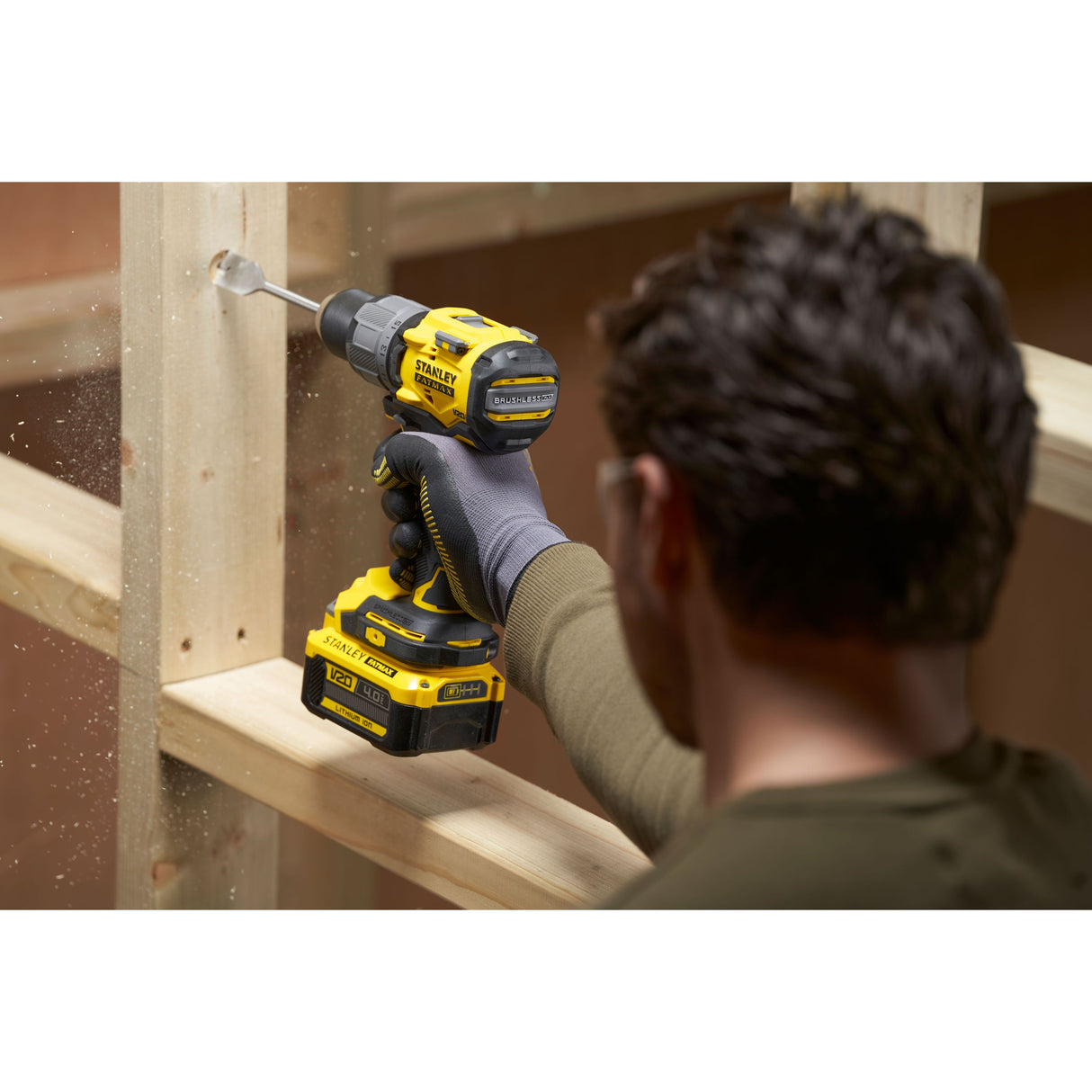 STANLEY FATMAX Perceuse-visseuse à percussion 80Nm Brushless 18V sans batterie V20 SFMCD726B-XJ