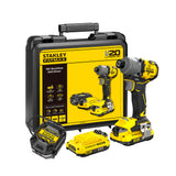 STANLEY FATMAX Visseuse à impacts 203Nm Brushless Lithium 18V 2 batteries 2Ah V20 SFMCF830D2K-QW