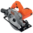Scie circulaire Black+Decker, outil électroportatif, couleur orange et gris.