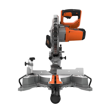 Scie à onglet Black+Decker, outil électroportatif orange et noir.