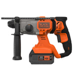 Perforateur sans fil Black+Decker orange et noir, outil électroportatif 18V.