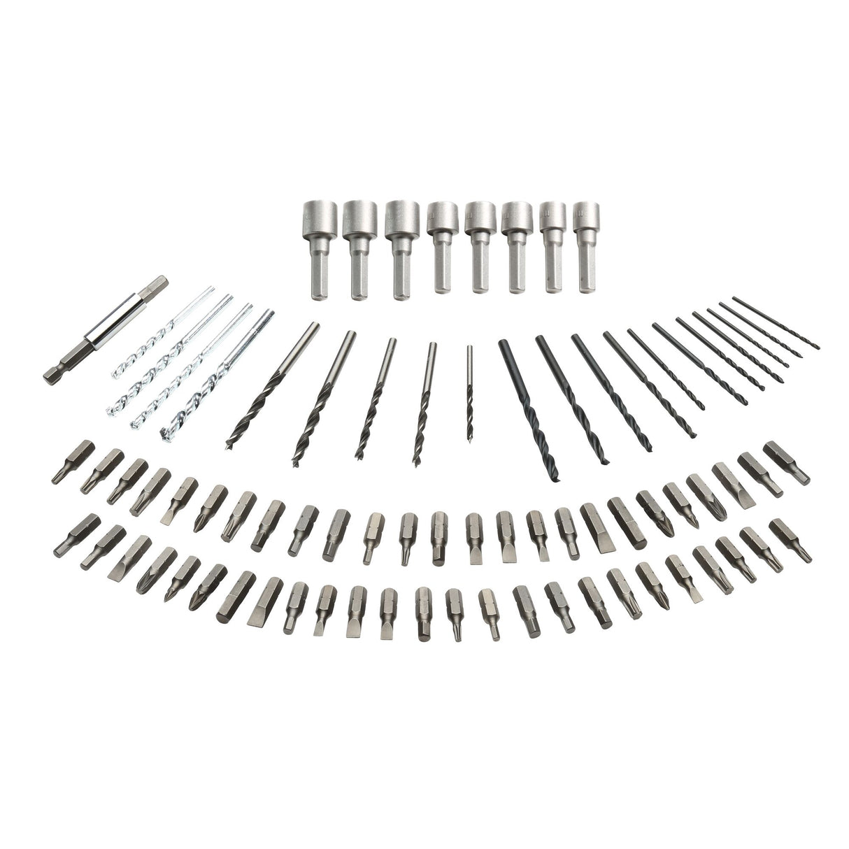 Set Facom, kit d’embouts et forets, accessoires métalliques, couleur argentée