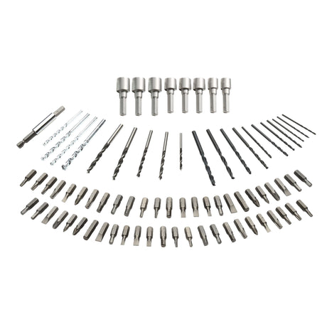 Set Facom, kit d’embouts et forets, accessoires métalliques, couleur argentée