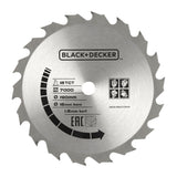 Lame de scie circulaire Black+Decker, outil en métal argenté, diamètre 190mm