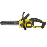 Tronçonneuse Stanley sans fil, type outil de jardin, couleur jaune et noire.