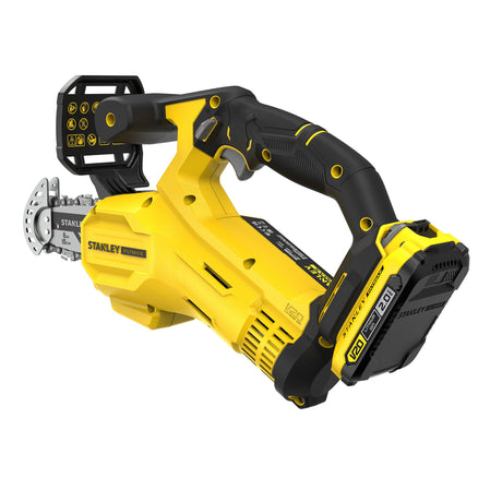 Scie sabre sans fil Stanley FATMAX, outil électroportatif jaune et noir.