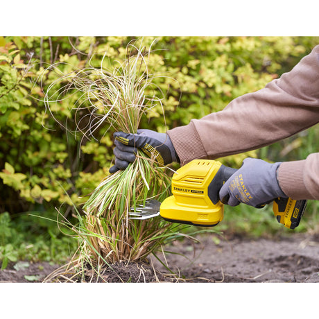 Cisaille à gazon électrique Stanley, outil jaune pour jardinage, utilisation extérieure