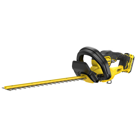 Taille-haie Stanley jaune et noir, outil électrique pour haies.