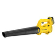 Souffleur Stanley Fatmax jaune et noir, outil de jardinage à batterie, modèle électrique.