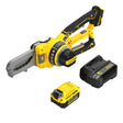 Tronçonneuse sans fil Stanley, outil électrique jaune et noir avec batterie et chargeur