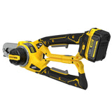 Scie sans fil Stanley, outil électroportatif jaune et noir.