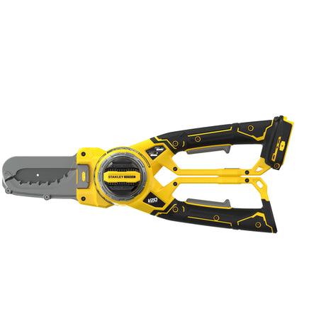 Élagueuse sans fil Stanley, outil de jardinage jaune et noir, compacte et moderne