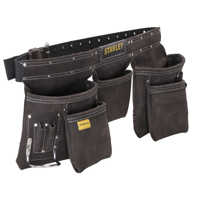 Porte-outils - Cuir - Ceinture Robuste et Ajustable - Multiples Poches et Porte-Outils - STANLEY, STST1-80113