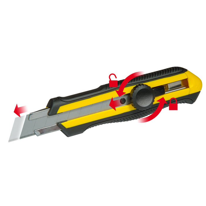 Cutter - 18 mm - Bimatière - Sécable en 7 Segments - STANLEY, 0-10-417