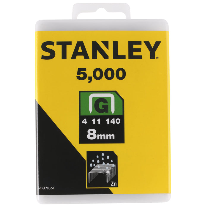 STANLEY - Boîte de 5000 agrafes type G -1-TRA705-5T -Agrafes 8mm 5/16" type G