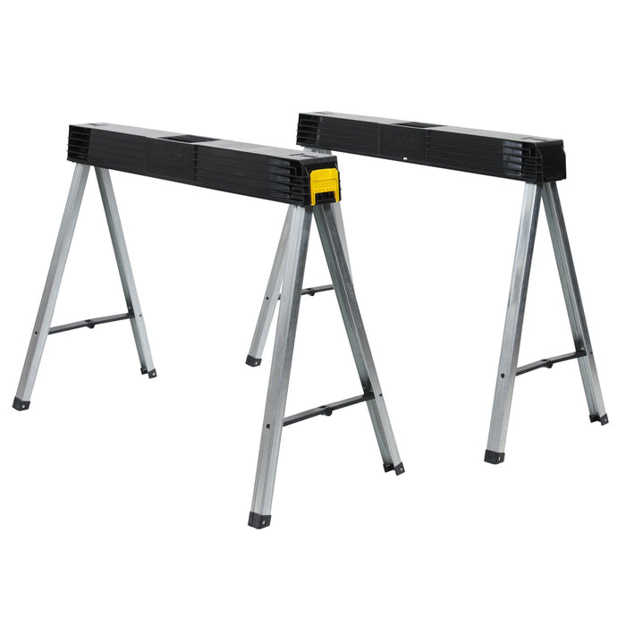 Lot de 2 Tréteaux - Pliable - 362 kg - Plateau Intégré - FATMAX - STANLEY, 1-97-475