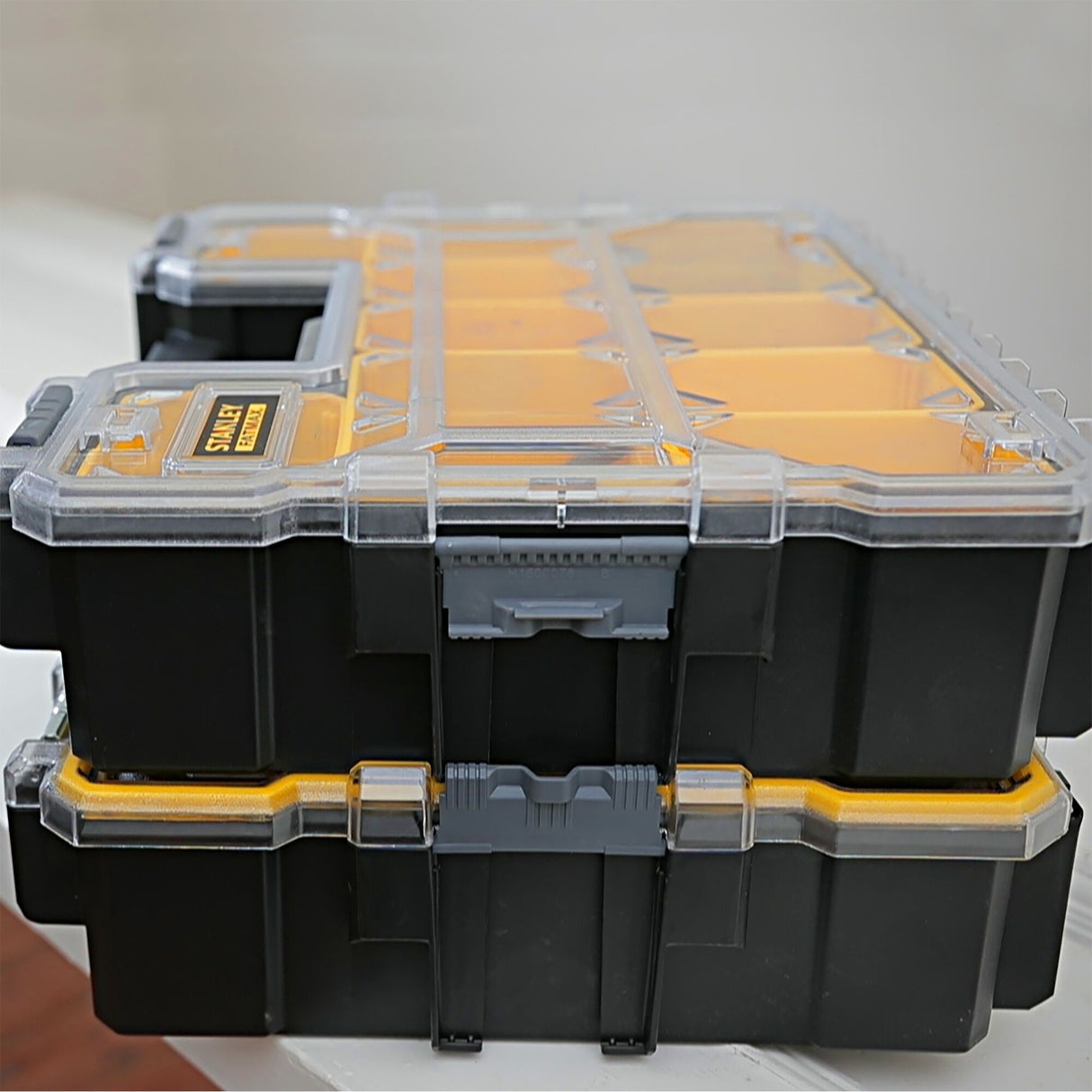 STANLEY Fatmax Lot de 2 organiseurs étanches - 10 compartiments amovibles, charge 8kg