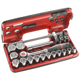 Coffret à douilles Facom, outillage main, couleur rouge et argent