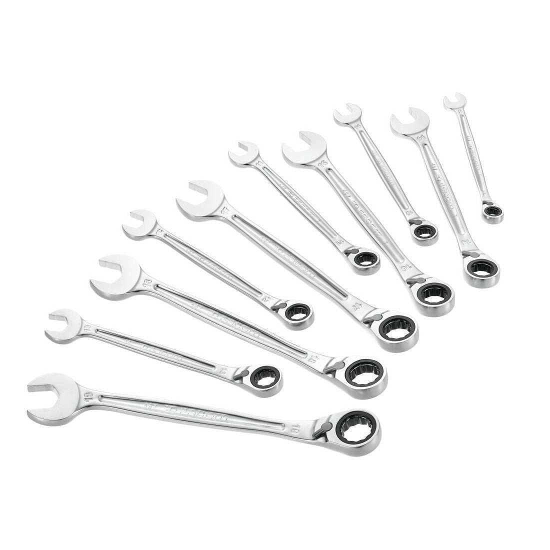 FACOM Jeu de 10 clés mixtes à cliquet en étui pocket 8à19mm 467B.JP10PB
