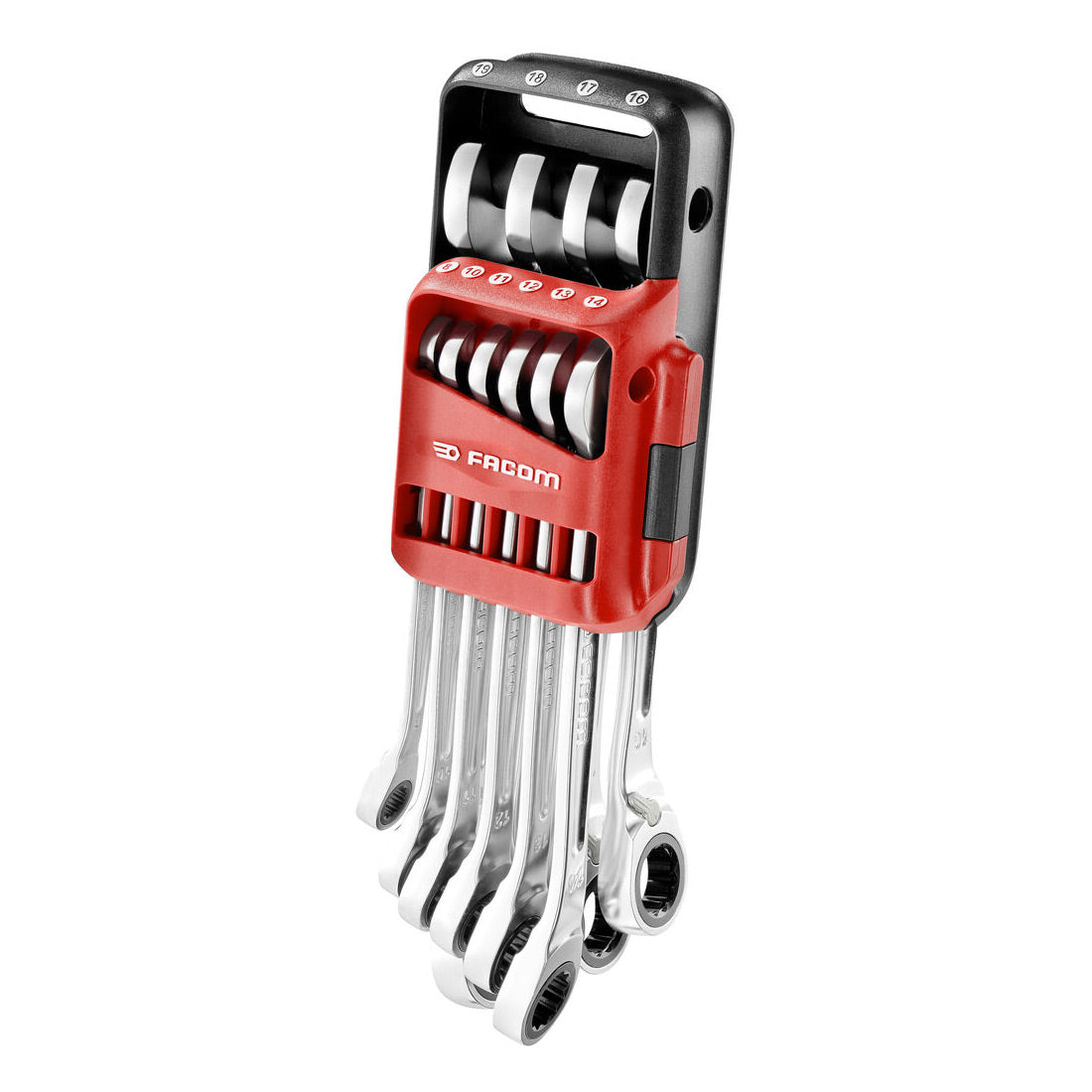 Jeu de 10 Clés Mixtes à Cliquet Rapides en Etui Pocket 8 en 1 FACOM 467BR.JP10PB