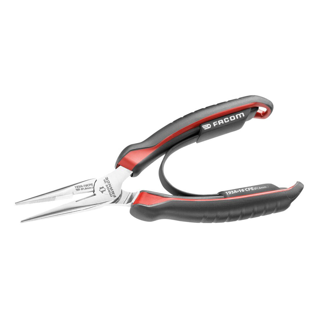 FACOM Pince à becs demi ronds droits 193A.16CPEPB