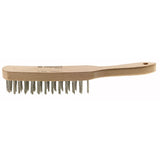 Brosse métallique Facom, type brosse manuelle, couleur bois et acier inoxydable.