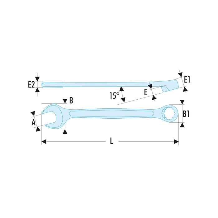 FACOM Clé plate mixte 10mm 440.10