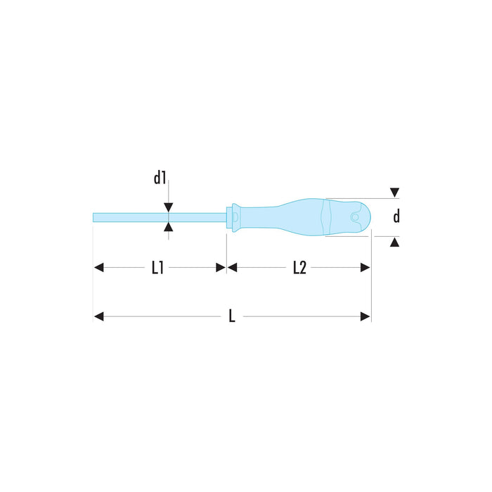 FACOM Tournevis Protwist® pour vis à fente, lames fraisées 4x100mm - AT4X100