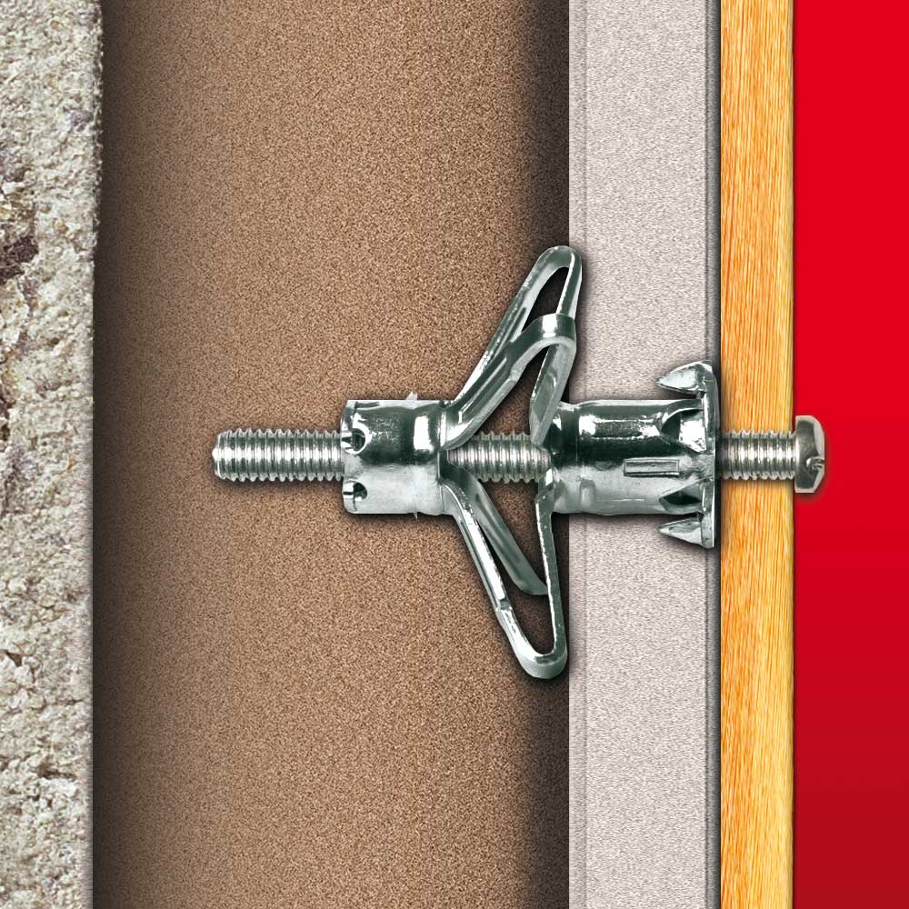 Molly Valibox 40 chevilles métal : 25  Ø 4 x 33 mm + vis + 15  Ø 5 x 36 mm + vis + 1 pince de pose nouvelle génération