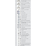 KS TOOL Coffret de douilles 1/4'' + 3/8'' + 1/2'' 179 pièces 917.0779